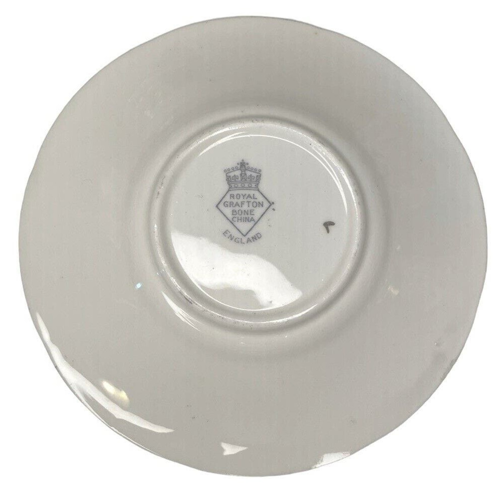 Antique Royal Grafton Ashley Pink Bone China Teacup & Saucer Set 1940s - Picture 9 of 10